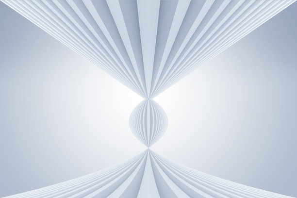 白色的建筑线条汇聚成一个3D渲染的球体图片下载