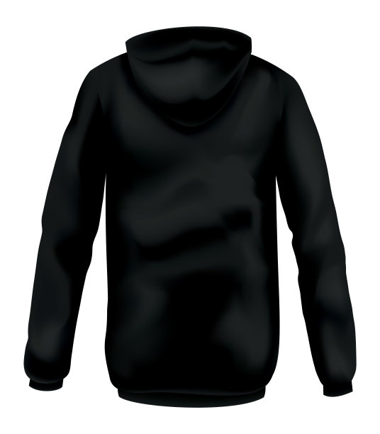 帽衫模型模板服装品牌和产品介绍。现实的后视图。适合时尚和服装设计图片下载