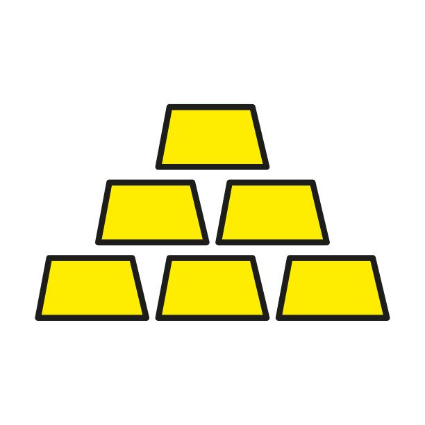 金条，金色的图标。矢量插图。股票的形象。图片下载