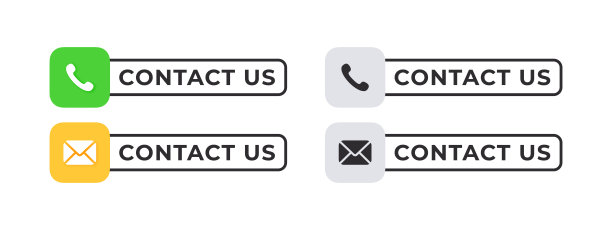 联系我们按钮。联系人信息图标集。矢量可缩放图形图片下载