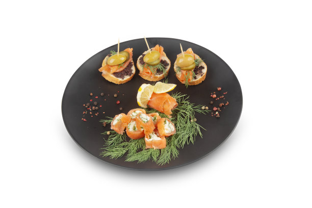 新鲜的生鲑鱼片图片下载