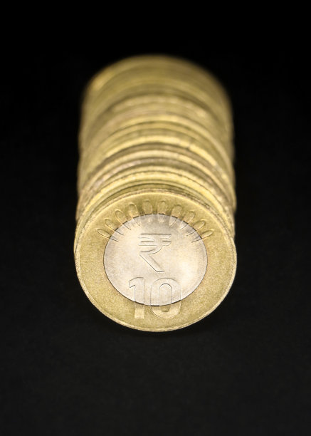 印度双金属10(10)卢比硬币图片下载