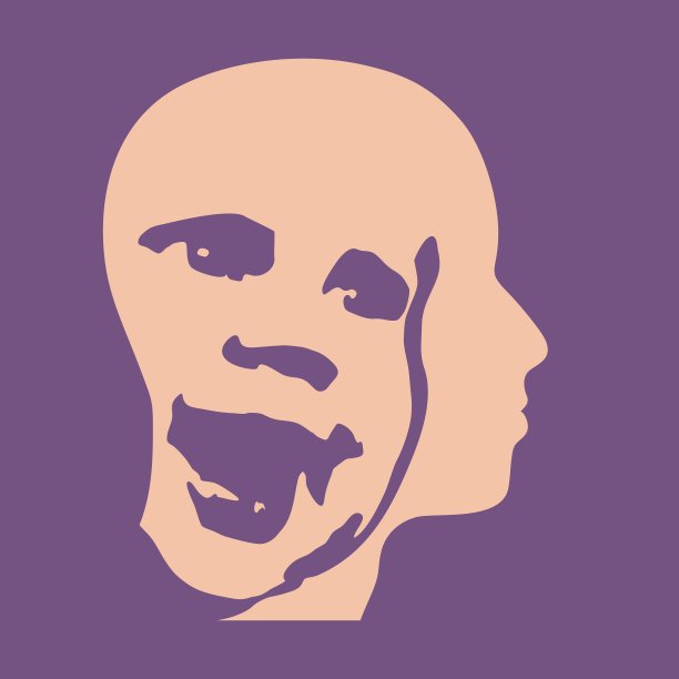 叠加儿童面部的人头侧面轮廓，认知心理学或精神病学概念，自尊或自我，不成熟的性格图片下载