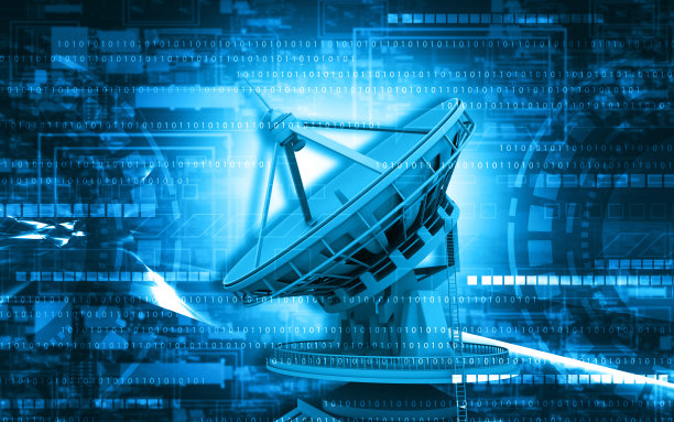 卫星碟形天线的技术背景图片下载