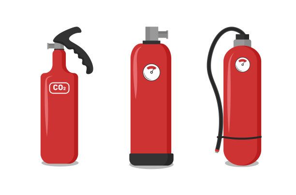 灭火器矢量集图标图片下载