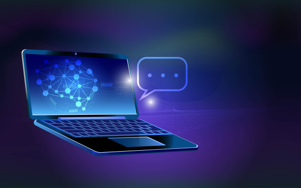 聊天机器人人工智能笔记本和语音泡沫图片下载