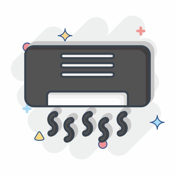 Icon空调。与空调有关的符号。漫画风格。简单的设计可编辑。简单的说明图片下载