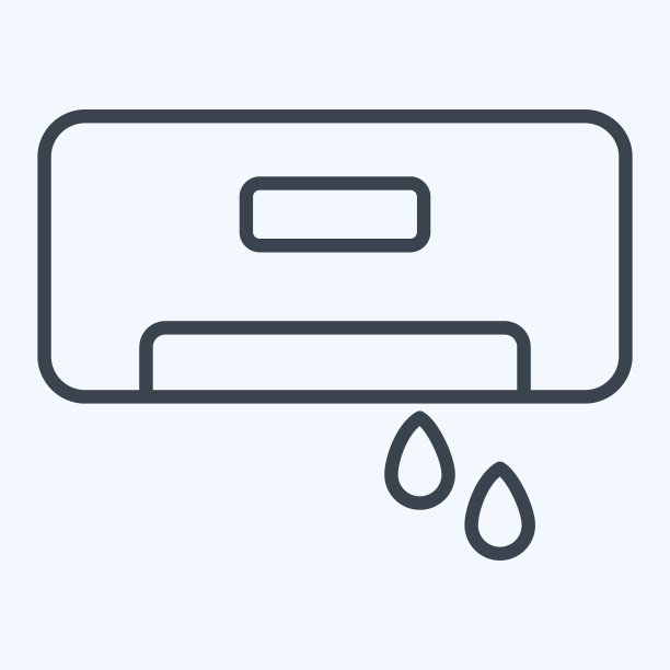 图标空调水。与空调有关的符号。行风格。简单的设计可编辑。简单的说明图片下载