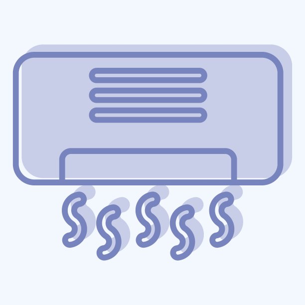 Icon空调。与空调有关的符号。双音风格。简单的设计可编辑。简单的说明图片下载