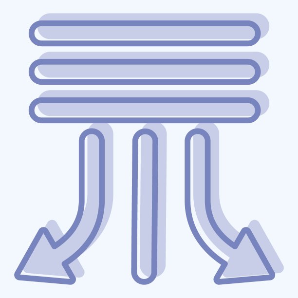 图标。与空调有关的符号。双音风格。简单的设计可编辑。简单的说明图片下载