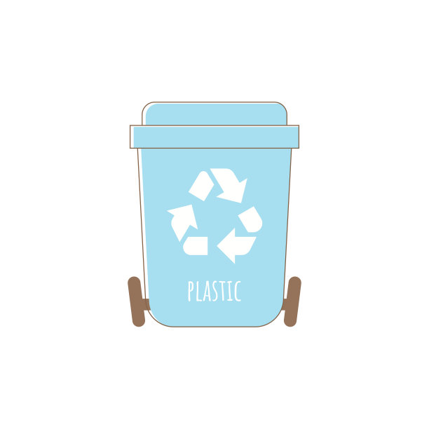 协会和象征。垃圾桶上有回收标志，垃圾分类。以生态为主题的应用程序和网站的图标。图片下载