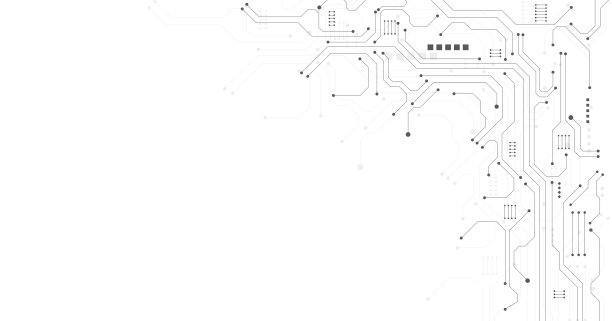 白色背景上的黑色电路图。图片下载