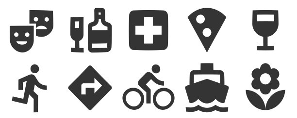 一组10个图标图像。线图标集合。设置质量图标。线性符号集。图片下载