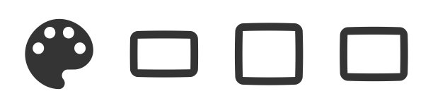 一组4个图标图像。创意商业解决方案图标集。简单的设置。线性图标集。图片下载