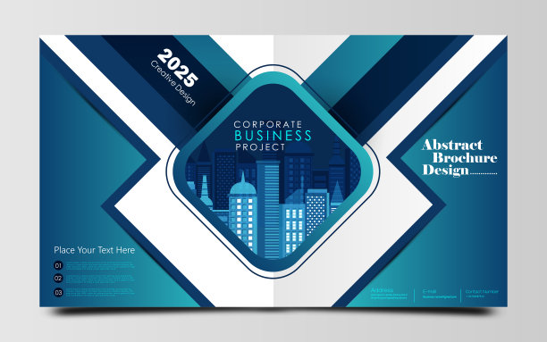 宣传册版面设计模板。年度报告传单载体图片下载