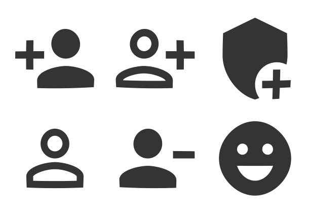 一套6个图标的社交网络。细线图标的矢量插图。简单的设置。手机和网页。图片下载