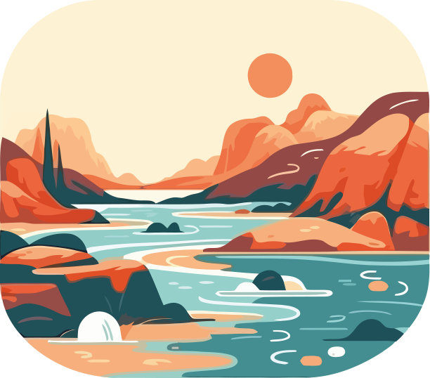 黄昏时地平线上的海岸线图片下载