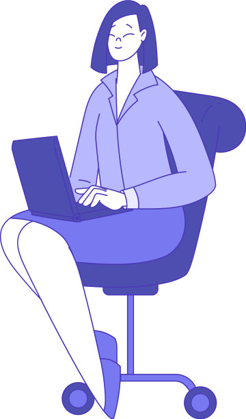 女商人角色坐在椅子上图片下载