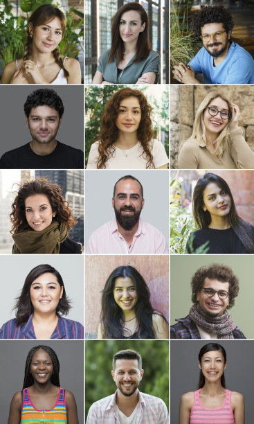 各种微笑的真人头像图片下载