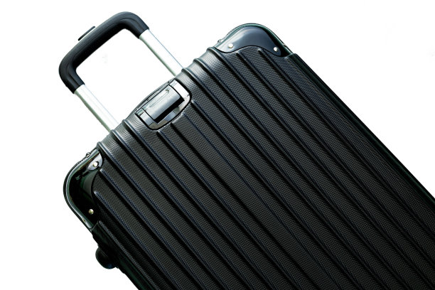 白色背景上的黑色旅行箱，白色背景上的黑色旅行箱图片下载