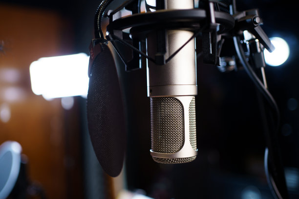 专业电容式麦克风。图片下载