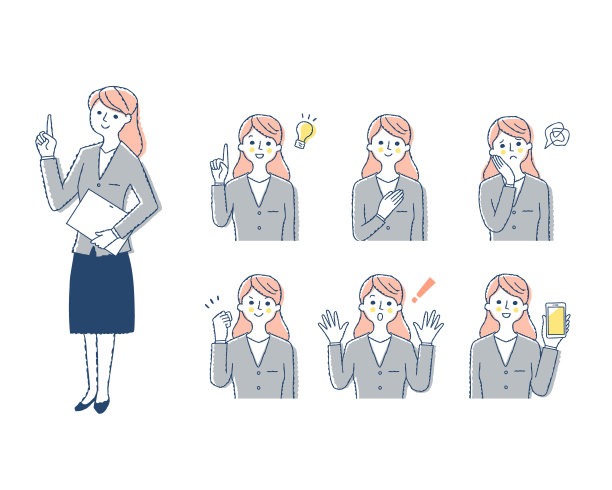 女性面部表情变异集图片下载