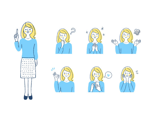 女性面部表情变异集图片下载