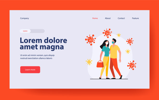 一对夫妇在外面防护冠状病毒图片下载