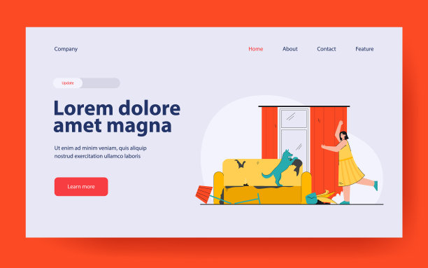 被狗弄得一团糟的女人很生气图片下载