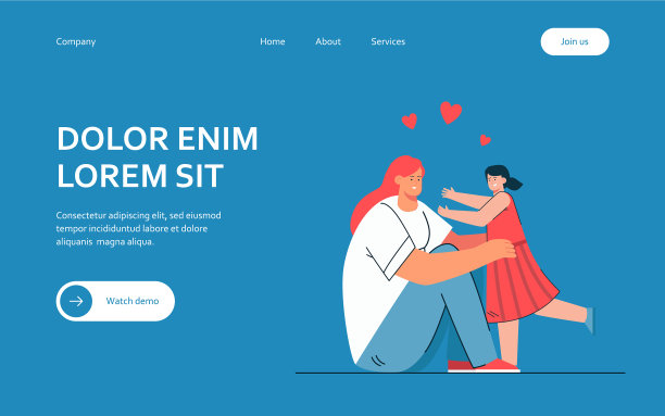 卡通母女拥抱图片下载