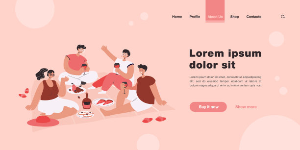 一群快乐的朋友在海滩上野餐图片下载