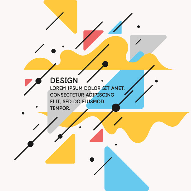 现代几何构图的各种形状图片下载