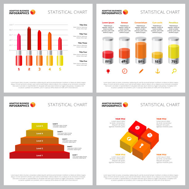 彩色信息图表风格集图片下载