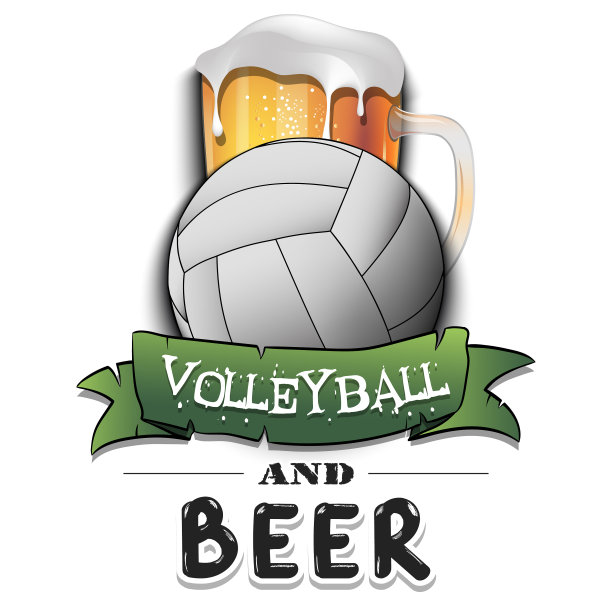 排球和一杯啤酒图片下载