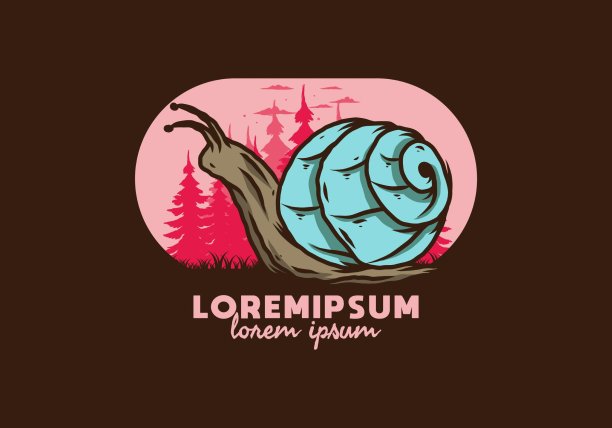 森林中的蜗牛爬行图图片下载