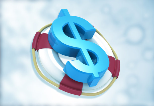 救生圈上的美元符号图片下载