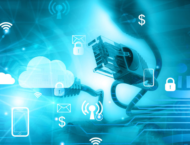 抽象技术背景下的互联网电缆图片下载