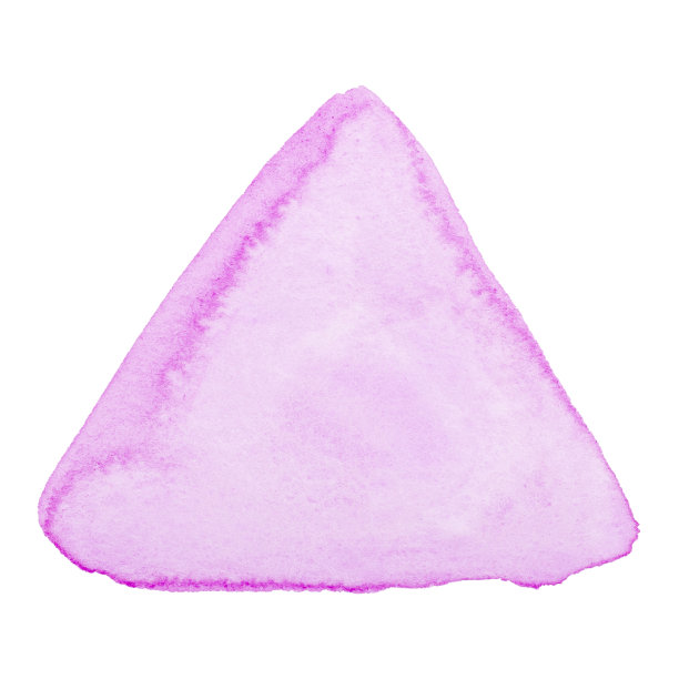 手绘水彩三角形。设计元素图片下载