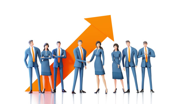 商务人士握手，达成协议，达成交易。业务团队正在开会。3D渲染图图片下载