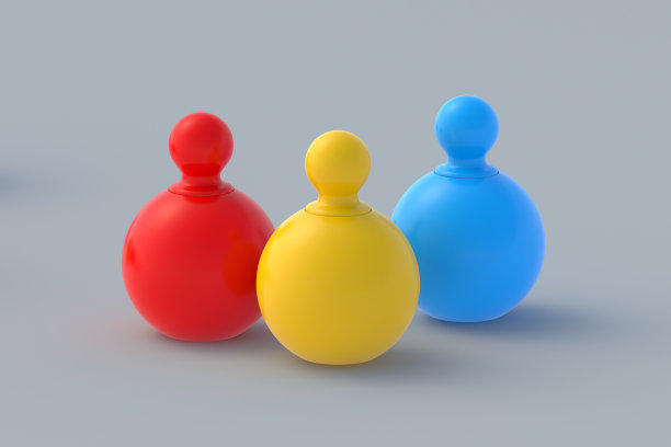 教育游戏。一套逻辑玩具娃娃。孩子的发展。几何图形。三维渲染图片下载