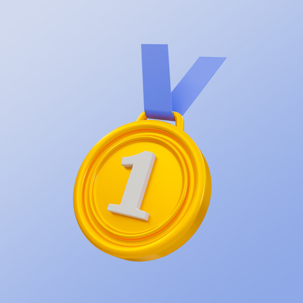 3d最小运动竞赛奖。体育冠军奖牌。第一名金牌。3d渲染图。图片下载