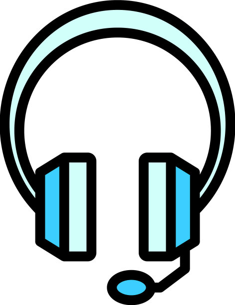 智能办公耳机图标扁平图片下载