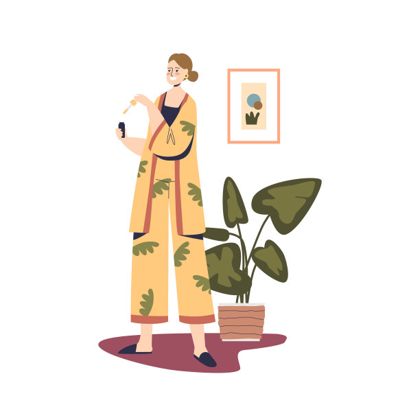 年轻女性使用化妆品、精华油护理面部皮肤。女性使用护肤疗法图片下载