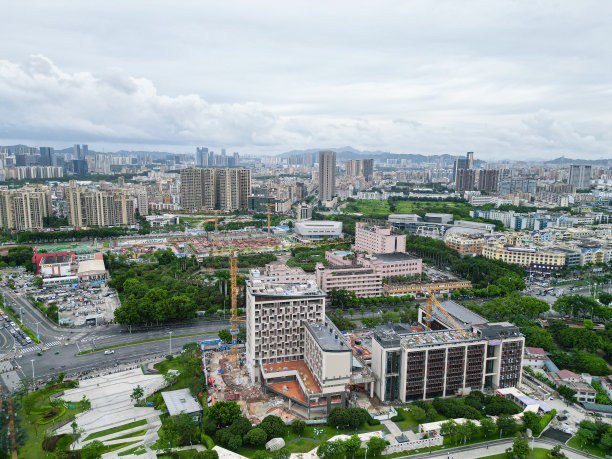 空中视角下的城市建筑图片下载