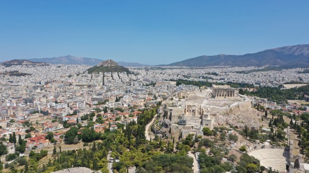 希腊雅典的帕台农神庙图片下载