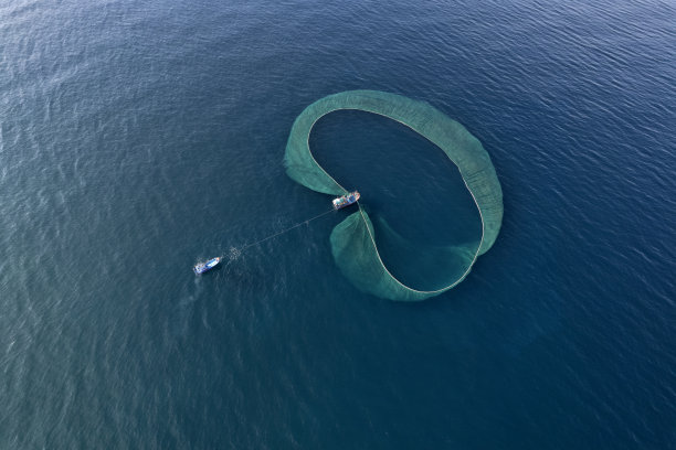 渔船沿着富颜海岸线捕捞凤尾鱼，图安，富颜，越南。图片下载