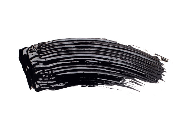 涂抹睫毛膏化妆隔离在白色图片下载