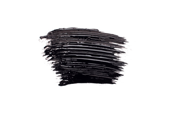 涂抹睫毛膏化妆隔离在白色图片下载