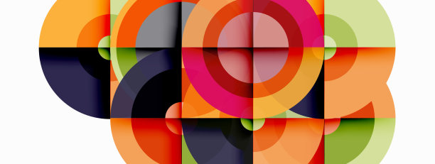 带阴影的圆圈时髦的最小几何图片下载