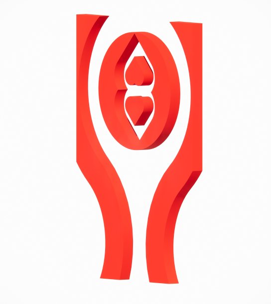 三维插图的标志为爱的感情的慈善事业图片下载